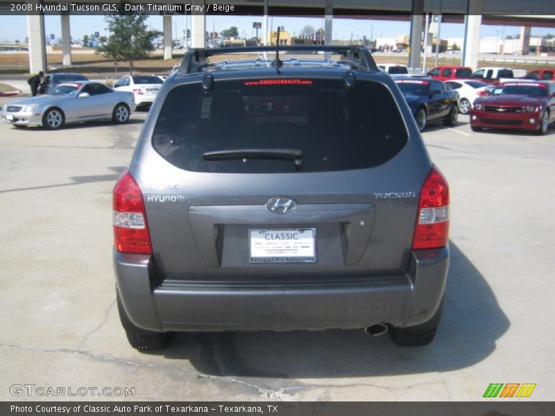 Dark Titanium Gray / Beige 2008 Hyundai Tucson GLS