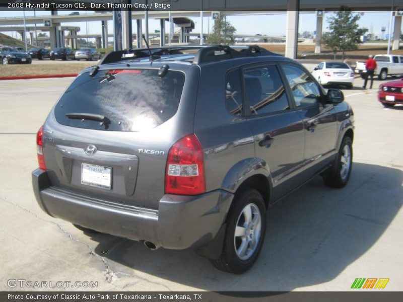 Dark Titanium Gray / Beige 2008 Hyundai Tucson GLS
