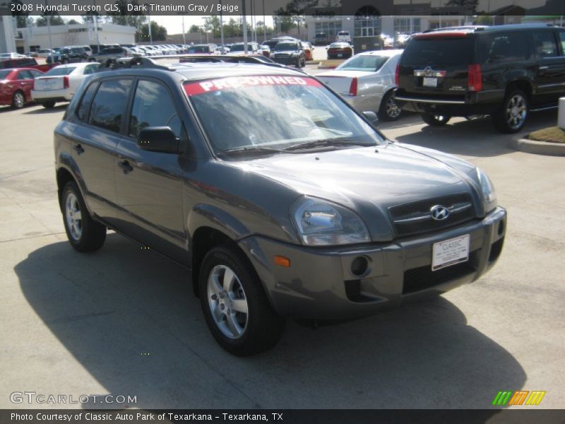 Dark Titanium Gray / Beige 2008 Hyundai Tucson GLS