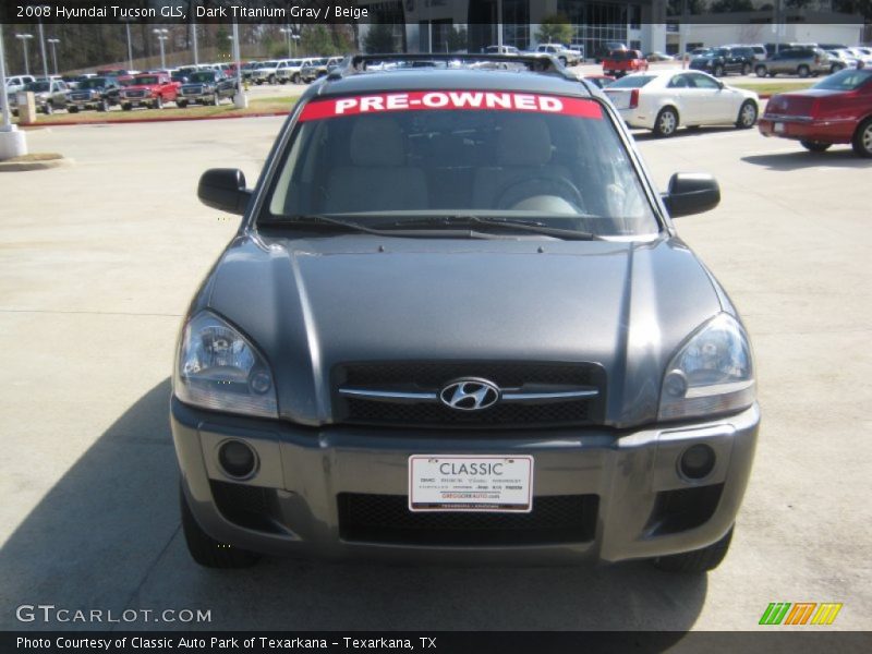 Dark Titanium Gray / Beige 2008 Hyundai Tucson GLS