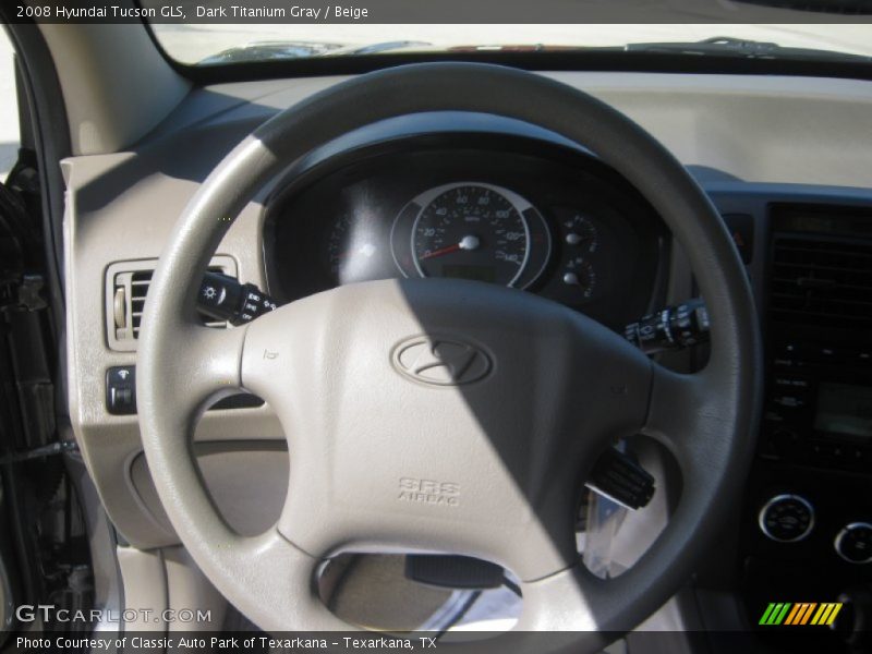 Dark Titanium Gray / Beige 2008 Hyundai Tucson GLS