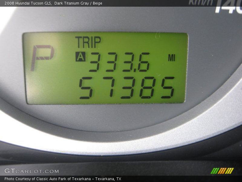 Dark Titanium Gray / Beige 2008 Hyundai Tucson GLS