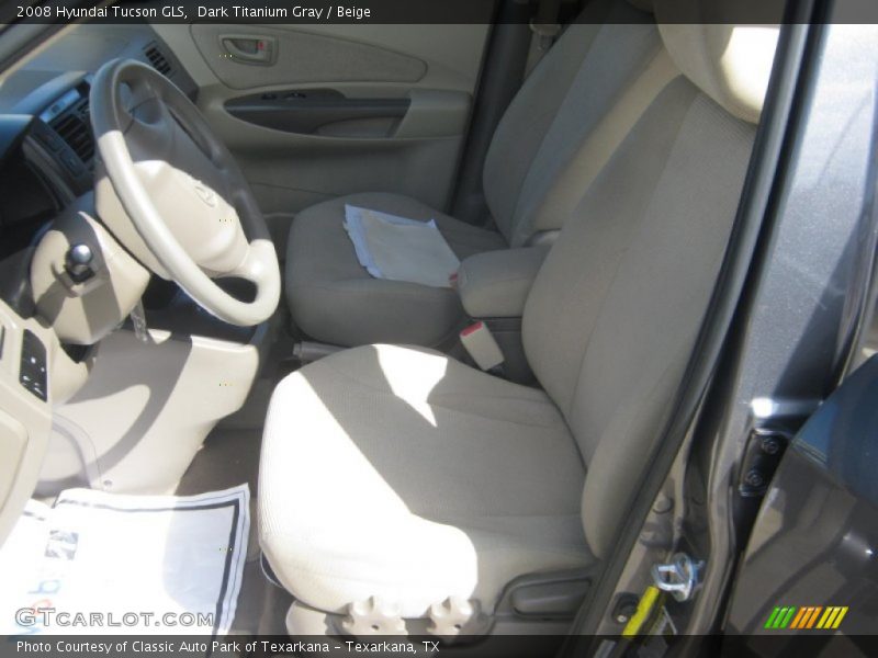 Dark Titanium Gray / Beige 2008 Hyundai Tucson GLS