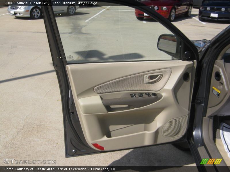 Dark Titanium Gray / Beige 2008 Hyundai Tucson GLS