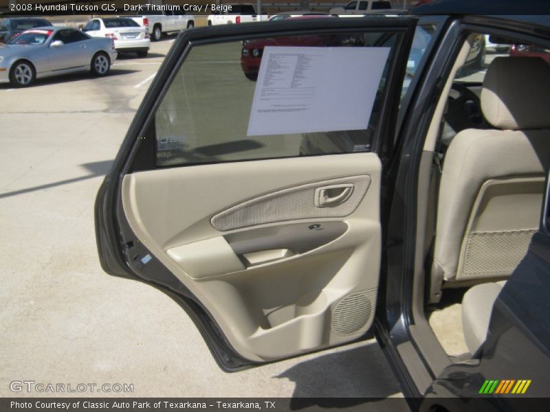 Dark Titanium Gray / Beige 2008 Hyundai Tucson GLS