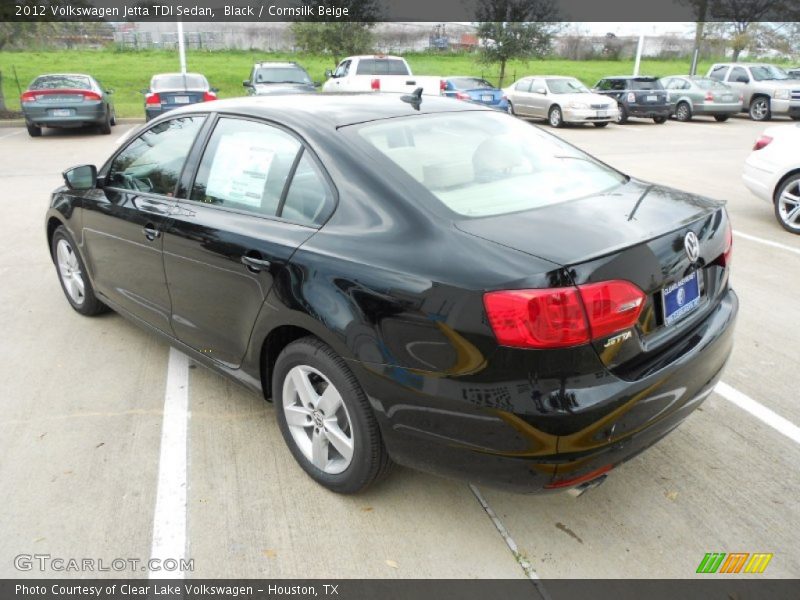 Black / Cornsilk Beige 2012 Volkswagen Jetta TDI Sedan