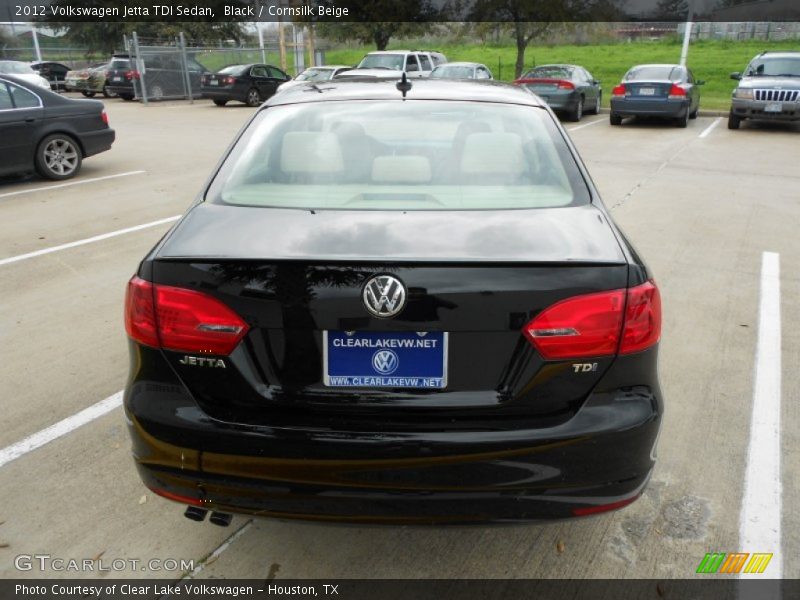 Black / Cornsilk Beige 2012 Volkswagen Jetta TDI Sedan