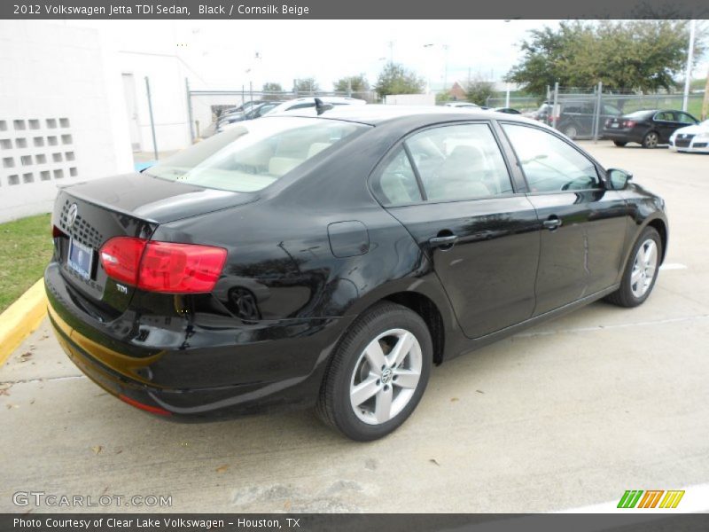 Black / Cornsilk Beige 2012 Volkswagen Jetta TDI Sedan