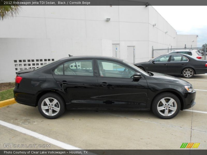 Black / Cornsilk Beige 2012 Volkswagen Jetta TDI Sedan