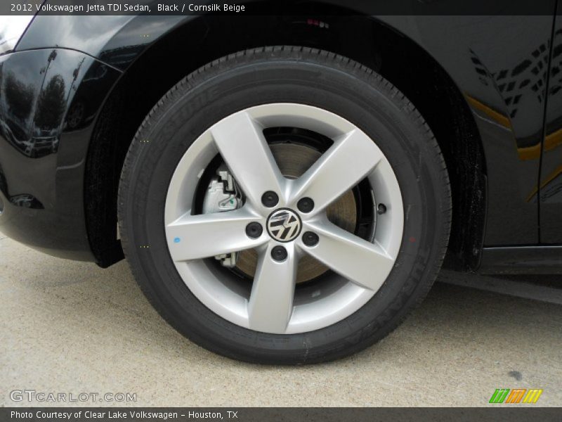Black / Cornsilk Beige 2012 Volkswagen Jetta TDI Sedan