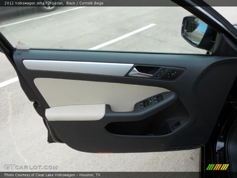 Black / Cornsilk Beige 2012 Volkswagen Jetta TDI Sedan