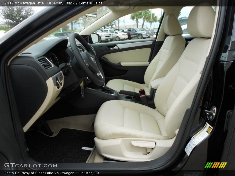 Black / Cornsilk Beige 2012 Volkswagen Jetta TDI Sedan