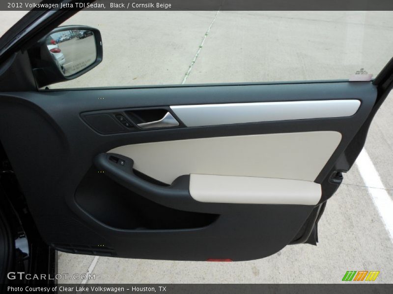 Black / Cornsilk Beige 2012 Volkswagen Jetta TDI Sedan