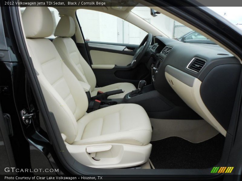 Black / Cornsilk Beige 2012 Volkswagen Jetta TDI Sedan