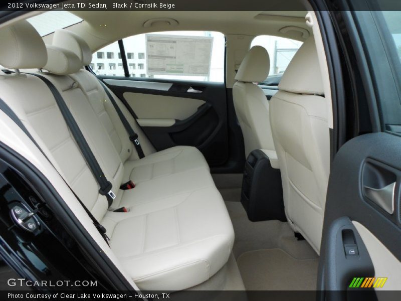 Black / Cornsilk Beige 2012 Volkswagen Jetta TDI Sedan