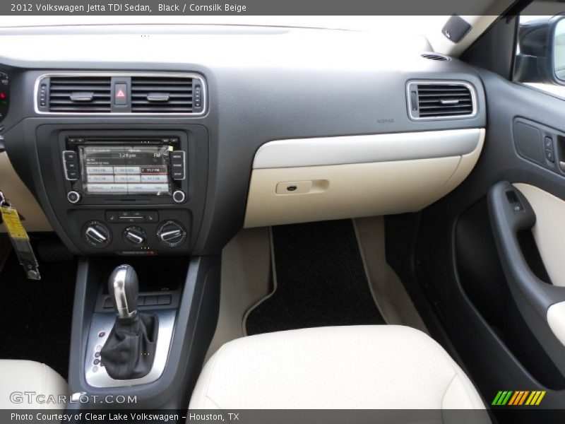 Black / Cornsilk Beige 2012 Volkswagen Jetta TDI Sedan