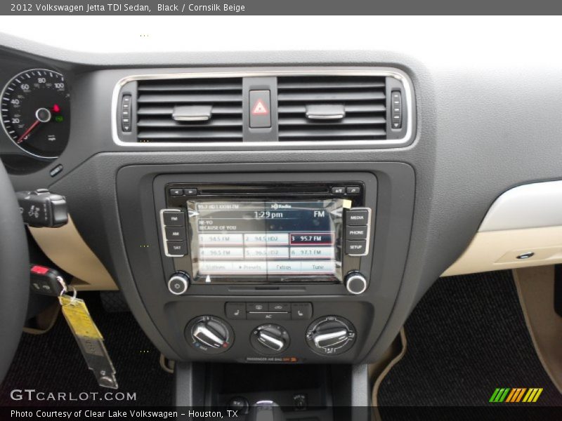 Black / Cornsilk Beige 2012 Volkswagen Jetta TDI Sedan