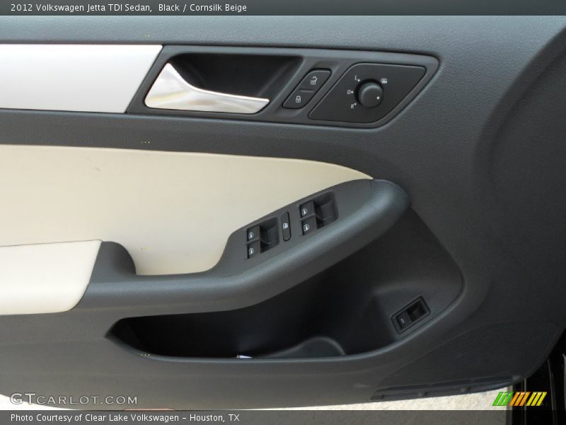 Black / Cornsilk Beige 2012 Volkswagen Jetta TDI Sedan