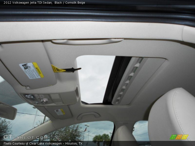 Black / Cornsilk Beige 2012 Volkswagen Jetta TDI Sedan