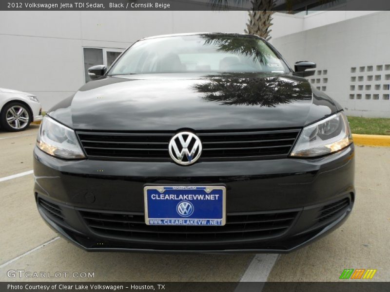 Black / Cornsilk Beige 2012 Volkswagen Jetta TDI Sedan