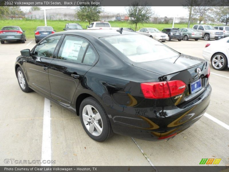 Black / Cornsilk Beige 2012 Volkswagen Jetta TDI Sedan