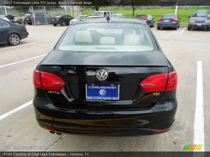 Black / Cornsilk Beige 2012 Volkswagen Jetta TDI Sedan