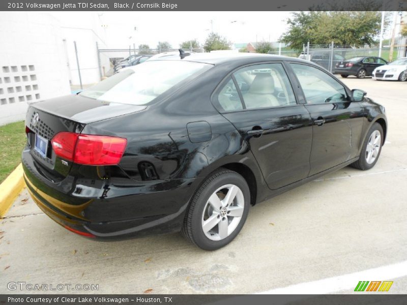 Black / Cornsilk Beige 2012 Volkswagen Jetta TDI Sedan