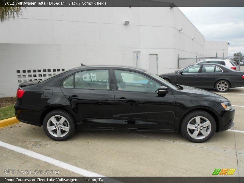 Black / Cornsilk Beige 2012 Volkswagen Jetta TDI Sedan