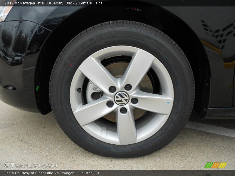 Black / Cornsilk Beige 2012 Volkswagen Jetta TDI Sedan