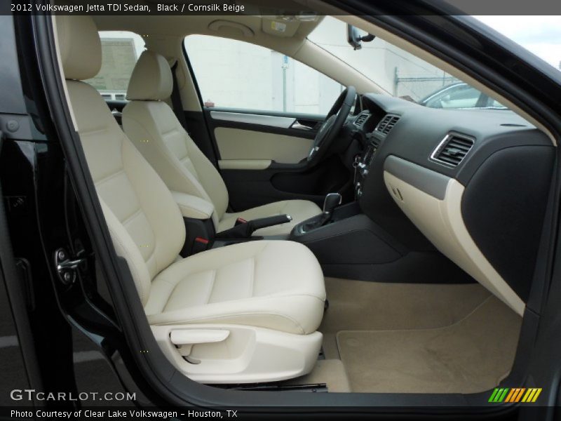 Black / Cornsilk Beige 2012 Volkswagen Jetta TDI Sedan