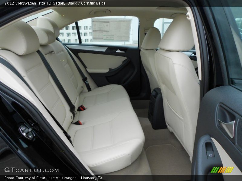 Black / Cornsilk Beige 2012 Volkswagen Jetta TDI Sedan