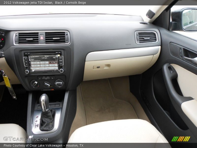 Black / Cornsilk Beige 2012 Volkswagen Jetta TDI Sedan