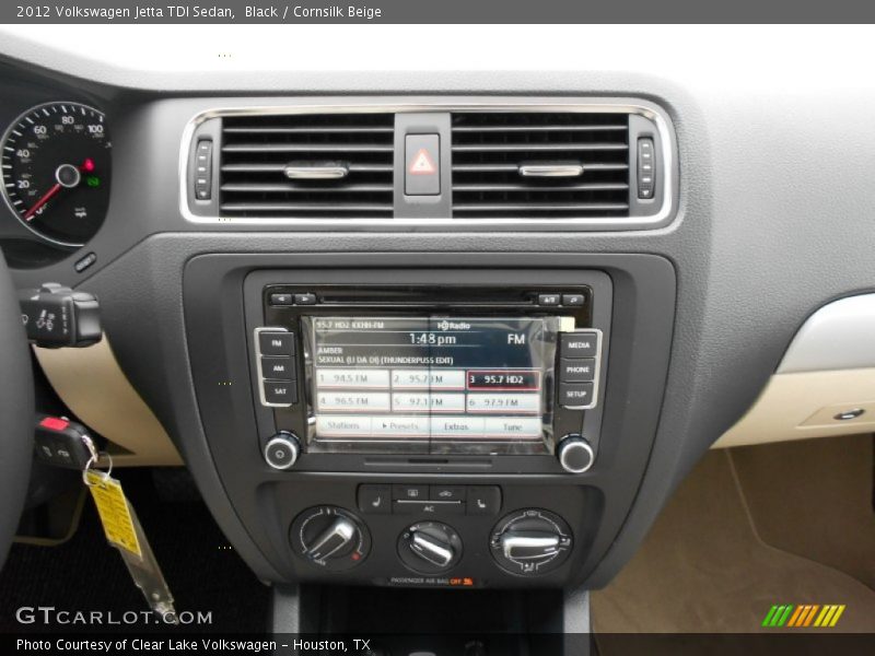 Black / Cornsilk Beige 2012 Volkswagen Jetta TDI Sedan