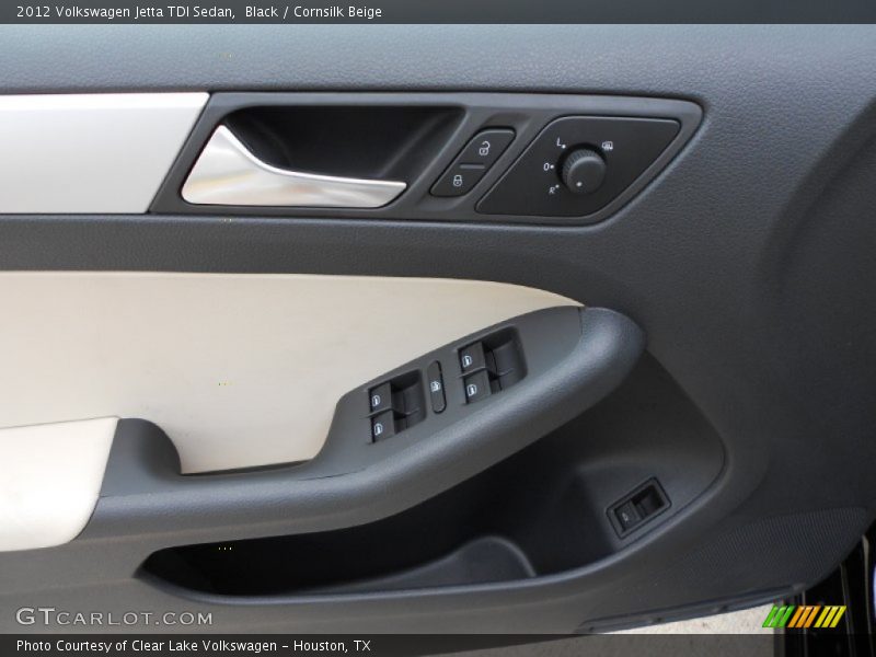 Black / Cornsilk Beige 2012 Volkswagen Jetta TDI Sedan