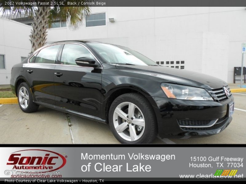 Black / Cornsilk Beige 2012 Volkswagen Passat 2.5L SE