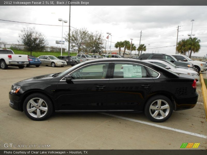 Black / Cornsilk Beige 2012 Volkswagen Passat 2.5L SE