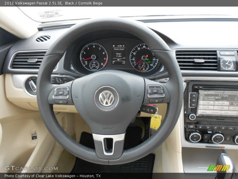 Black / Cornsilk Beige 2012 Volkswagen Passat 2.5L SE