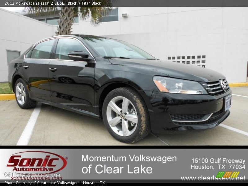 Black / Titan Black 2012 Volkswagen Passat 2.5L SE