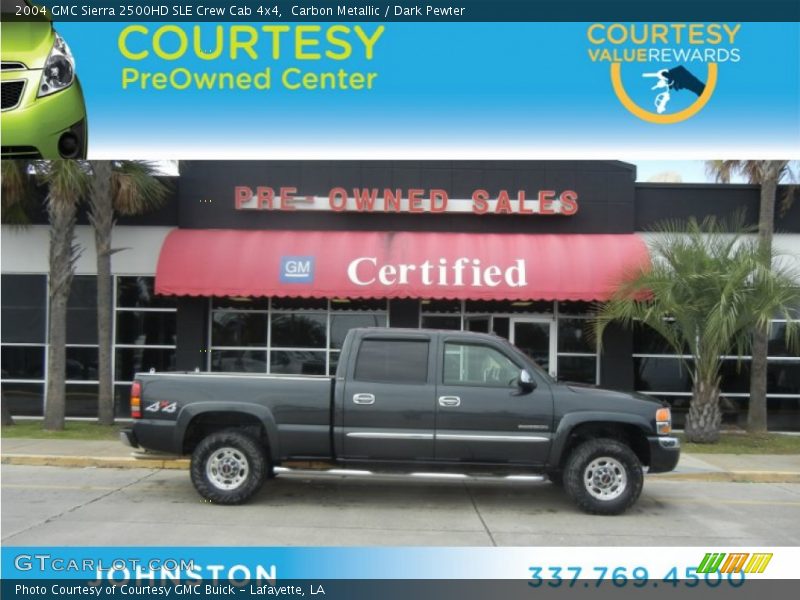 Carbon Metallic / Dark Pewter 2004 GMC Sierra 2500HD SLE Crew Cab 4x4