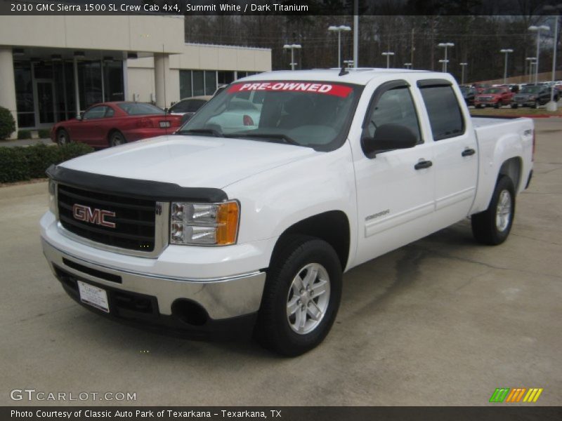 Summit White / Dark Titanium 2010 GMC Sierra 1500 SL Crew Cab 4x4