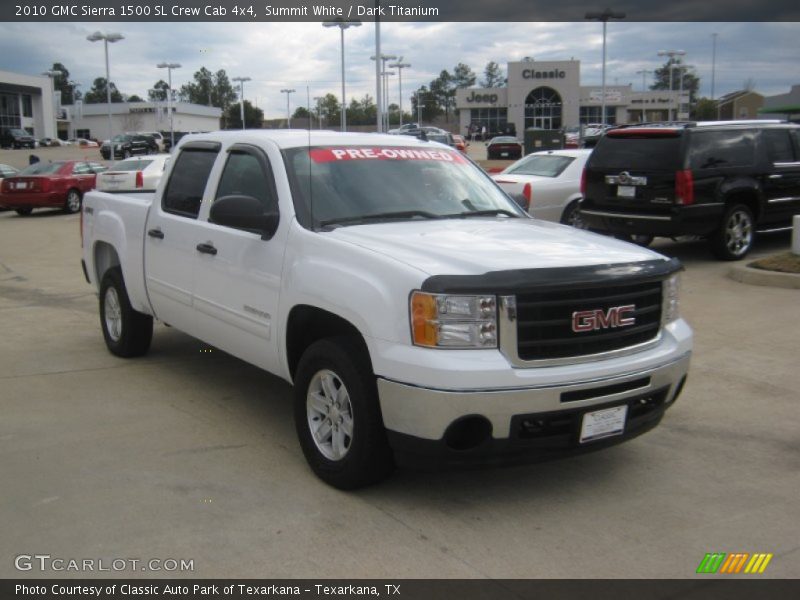 Summit White / Dark Titanium 2010 GMC Sierra 1500 SL Crew Cab 4x4