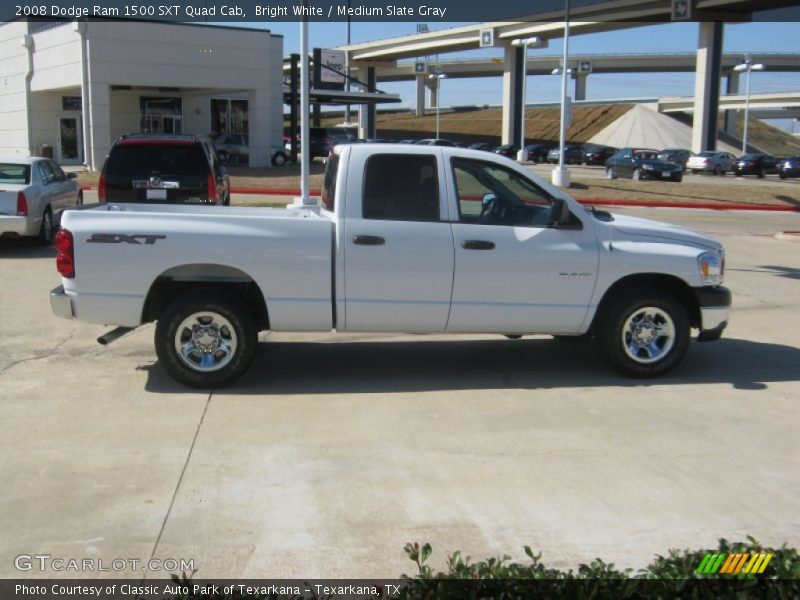 Bright White / Medium Slate Gray 2008 Dodge Ram 1500 SXT Quad Cab