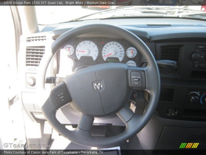 Bright White / Medium Slate Gray 2008 Dodge Ram 1500 SXT Quad Cab