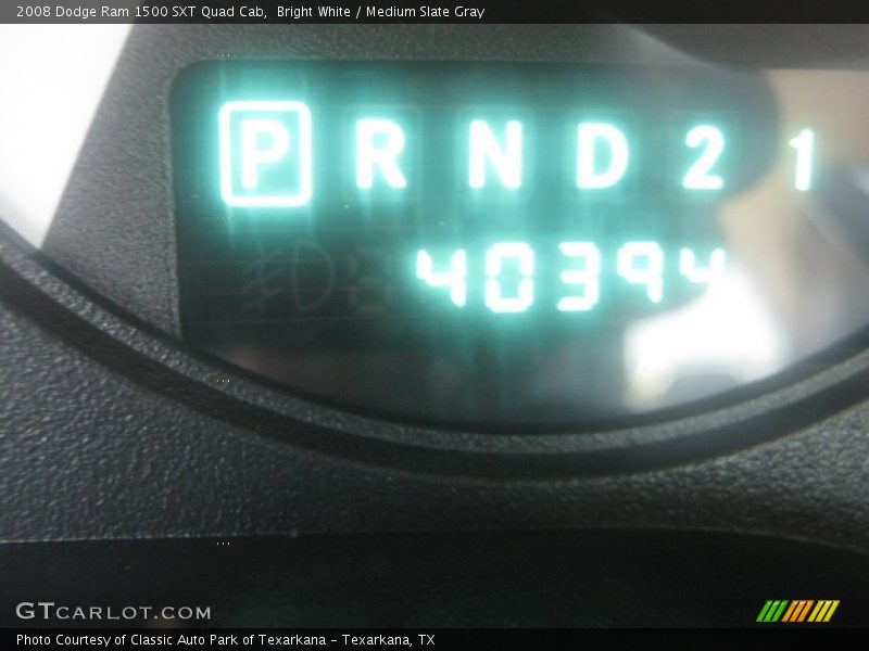 Bright White / Medium Slate Gray 2008 Dodge Ram 1500 SXT Quad Cab