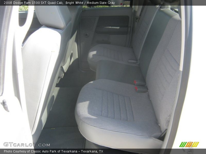 Bright White / Medium Slate Gray 2008 Dodge Ram 1500 SXT Quad Cab