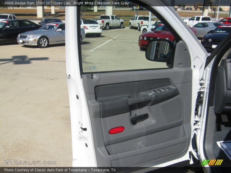 Bright White / Medium Slate Gray 2008 Dodge Ram 1500 SXT Quad Cab