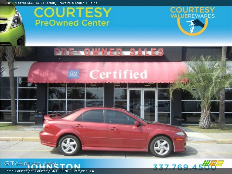 Redfire Metallic / Beige 2003 Mazda MAZDA6 i Sedan