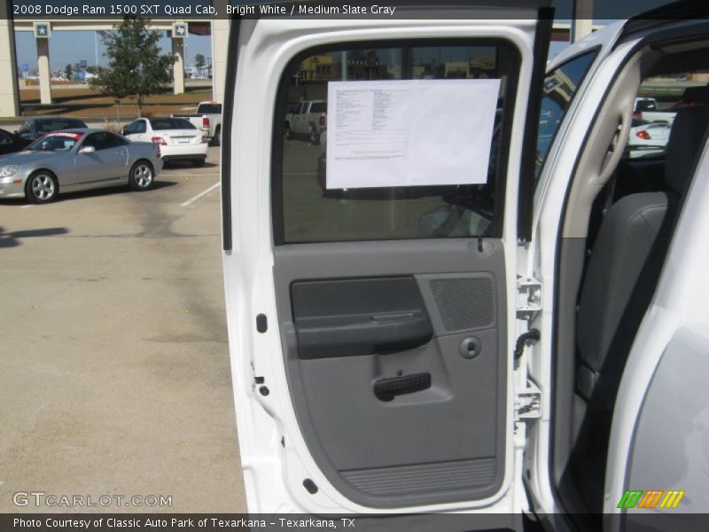 Bright White / Medium Slate Gray 2008 Dodge Ram 1500 SXT Quad Cab