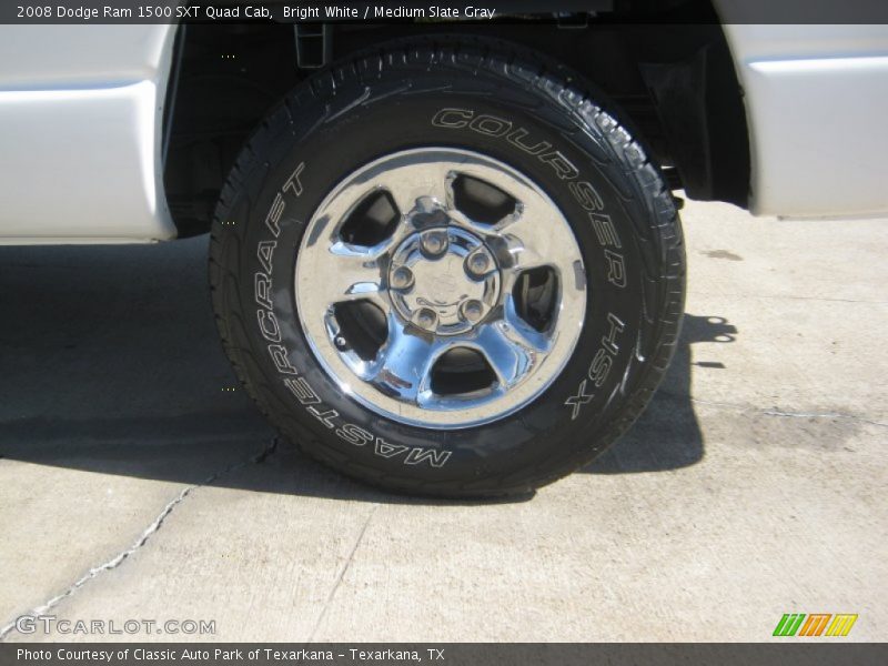 Bright White / Medium Slate Gray 2008 Dodge Ram 1500 SXT Quad Cab
