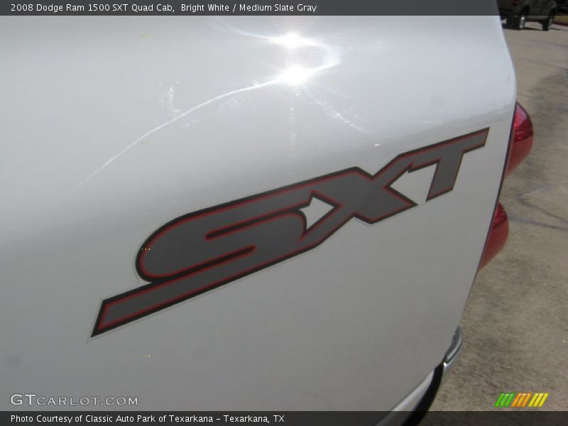 Bright White / Medium Slate Gray 2008 Dodge Ram 1500 SXT Quad Cab
